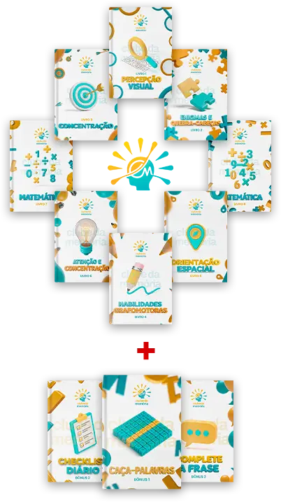 Mockup de todos os livros do Clube da Memória